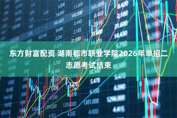 东方财富配资 湖南都市职业学院2026年单招二志愿考试结束